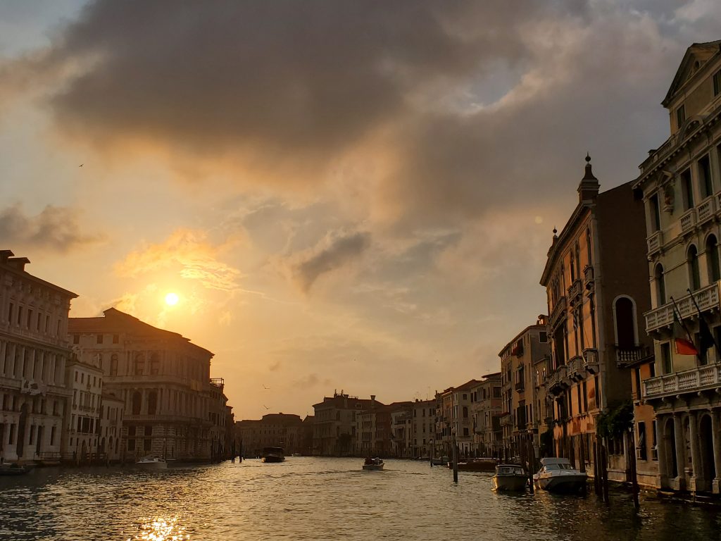 Venice Italy Grand Canal Sunset